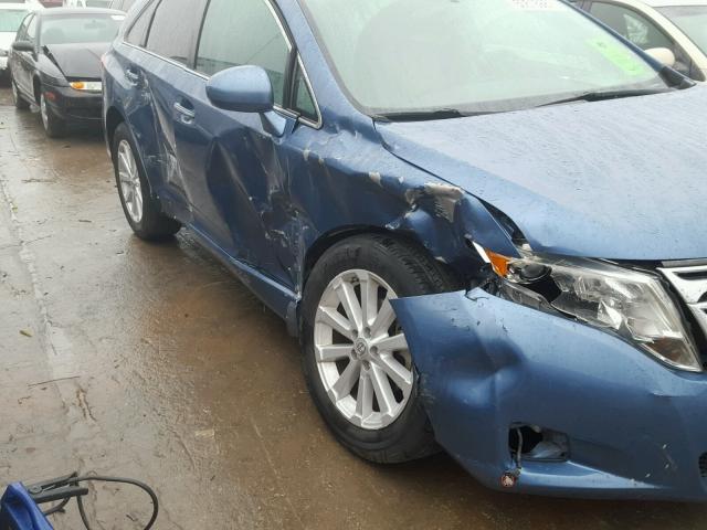 4T3ZA3BB7BU047481 - 2011 TOYOTA VENZA BASE TEAL photo 9