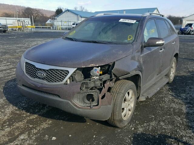 5XYKT3A14BG164079 - 2011 KIA SORENTO BA BURGUNDY photo 2