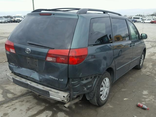 5TDZA23C94S172598 - 2004 TOYOTA SIENNA CE GREEN photo 4