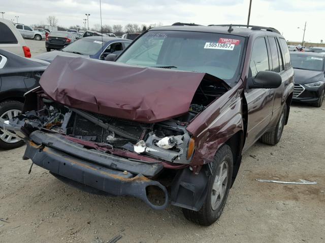 1GNDT13S562129321 - 2006 CHEVROLET TRAILBLAZE MAROON photo 2