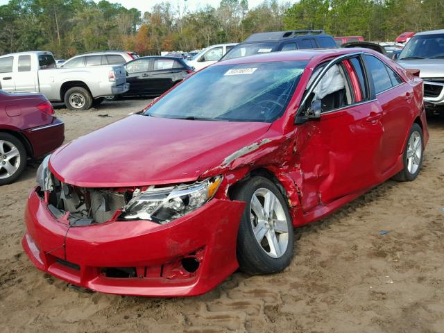 4T1BF1FK3EU808165 - 2014 TOYOTA CAMRY L RED photo 2