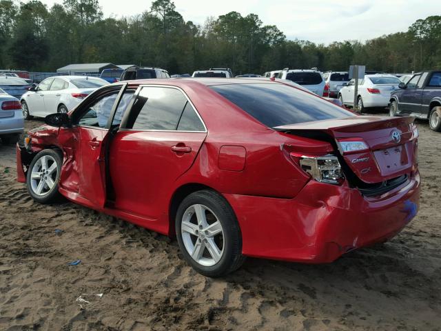 4T1BF1FK3EU808165 - 2014 TOYOTA CAMRY L RED photo 3