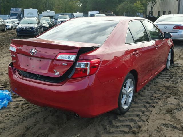 4T1BF1FK3EU808165 - 2014 TOYOTA CAMRY L RED photo 4