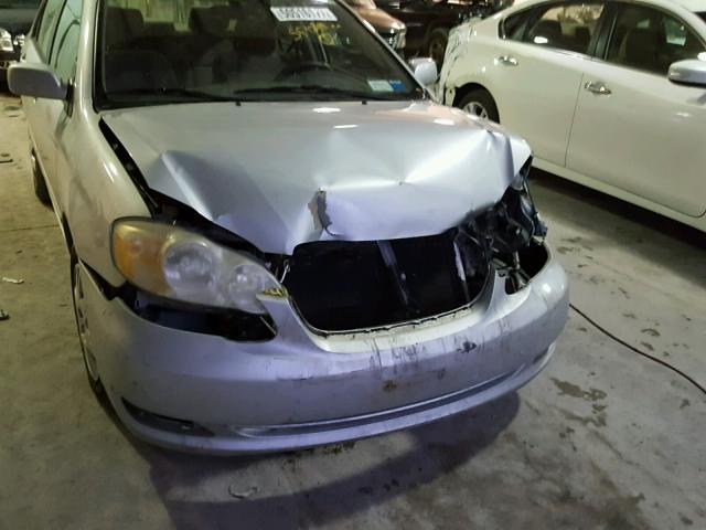 2T1BR32E95C458285 - 2005 TOYOTA COROLLA CE SILVER photo 9