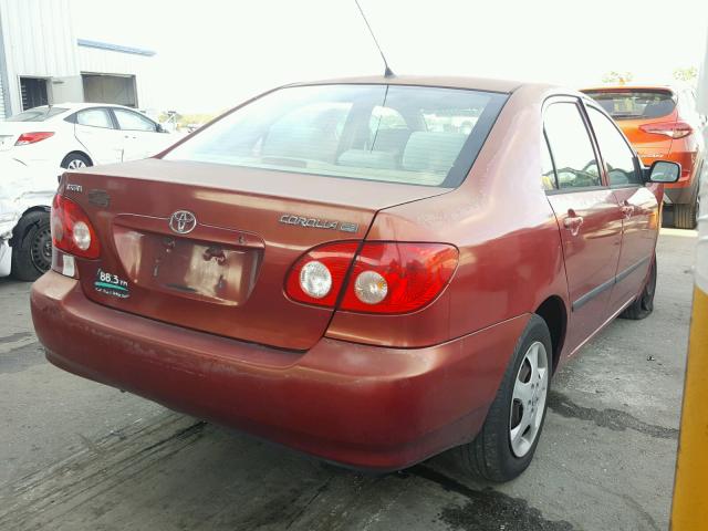 1NXBR32E15Z466718 - 2005 TOYOTA COROLLA CE BURGUNDY photo 4