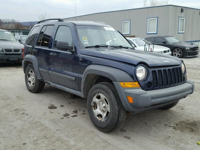 1J4GL48K67W542708 - 2007 JEEP LIBERTY SP BLUE photo 1