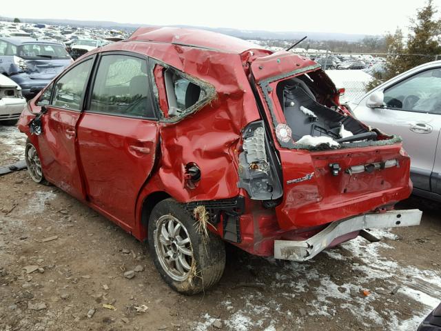 JTDZN3EU8C3146638 - 2012 TOYOTA PRIUS V RED photo 3