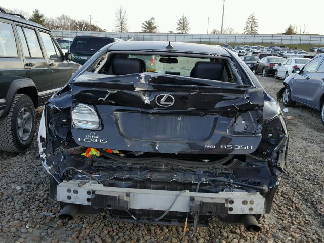 JTHCE96S370012325 - 2007 LEXUS GS 350 BLACK photo 9