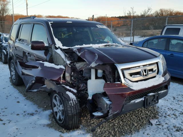 5FNYF4H91AB009028 - 2010 HONDA PILOT TOUR MAROON photo 1