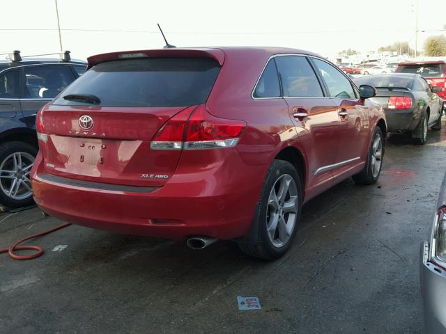 4T3BK3BB8CU069635 - 2012 TOYOTA VENZA LE RED photo 4