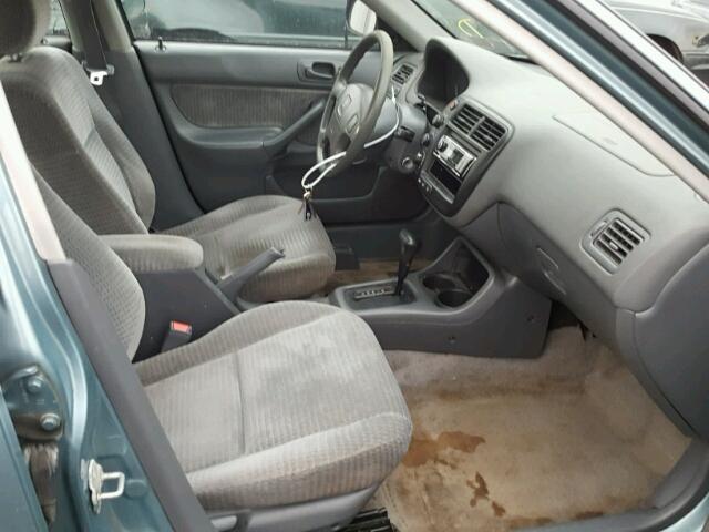 2HGEJ6614YH588242 - 2000 HONDA CIVIC BASE BLUE photo 5