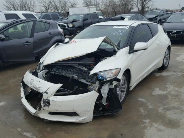 JHMZF1D65BS015500 - 2011 HONDA CR-Z EX WHITE photo 2