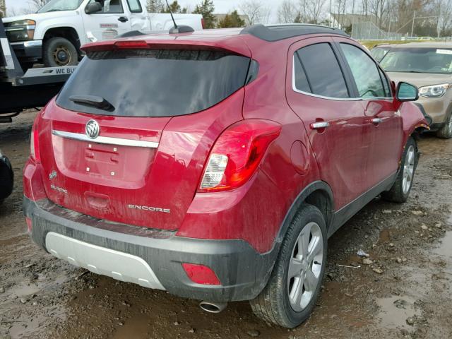 KL4CJASB1GB705512 - 2016 BUICK ENCORE RED photo 4