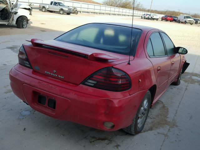 1G2NF52E14M543161 - 2004 PONTIAC GRAND AM S RED photo 4