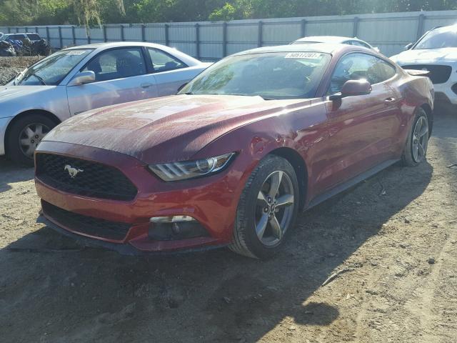 1FA6P8TH5G5271676 - 2016 FORD MUSTANG RED photo 2