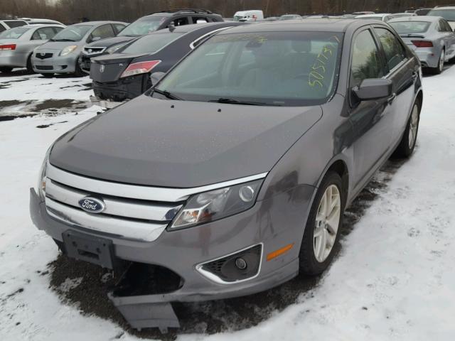 3FAHP0JA9BR199421 - 2011 FORD FUSION SEL GRAY photo 2