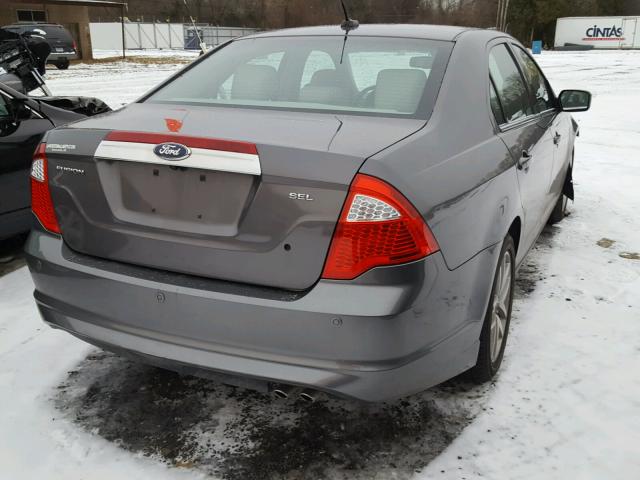 3FAHP0JA9BR199421 - 2011 FORD FUSION SEL GRAY photo 4