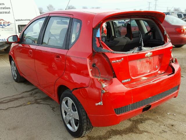 KL1TG66EX9B315962 - 2009 CHEVROLET AVEO LT RED photo 3