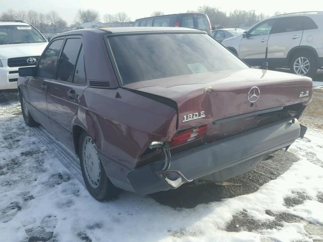 WDBDA24D0GF233244 - 1986 MERCEDES-BENZ 190 E 2.3 RED photo 3