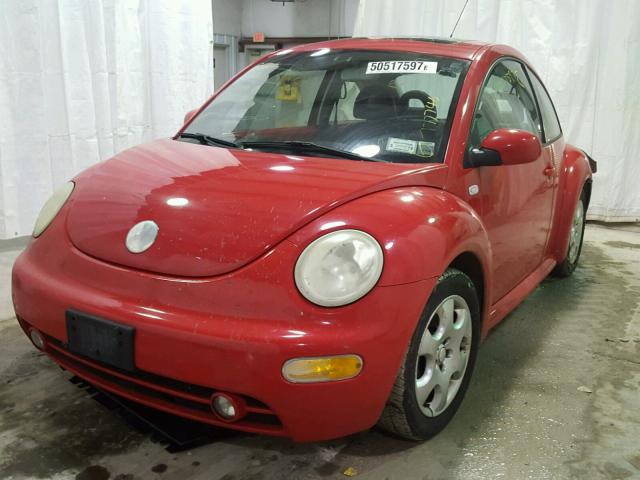 3VWCB21C32M436219 - 2002 VOLKSWAGEN NEW BEETLE RED photo 2