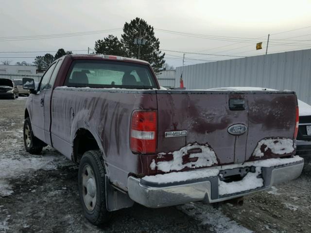 1FTRF14WX4NB06412 - 2004 FORD F150 MAROON photo 3