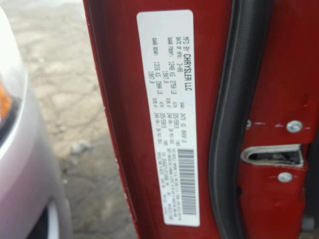 3D4GG67V19T156968 - 2009 DODGE JOURNEY R/ RED photo 10