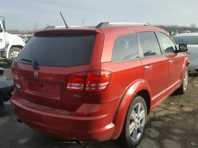 3D4GG67V19T156968 - 2009 DODGE JOURNEY R/ RED photo 4