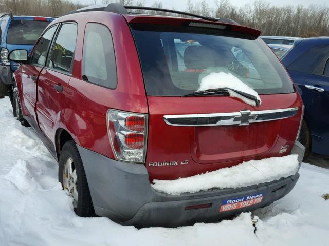 2CNDL23F356132863 - 2005 CHEVROLET EQUINOX LS RED photo 3