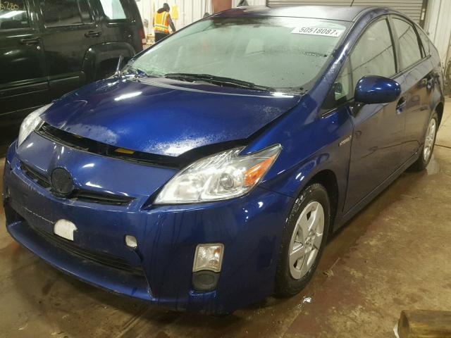 JTDKN3DU6A1313770 - 2010 TOYOTA PRIUS BLUE photo 2