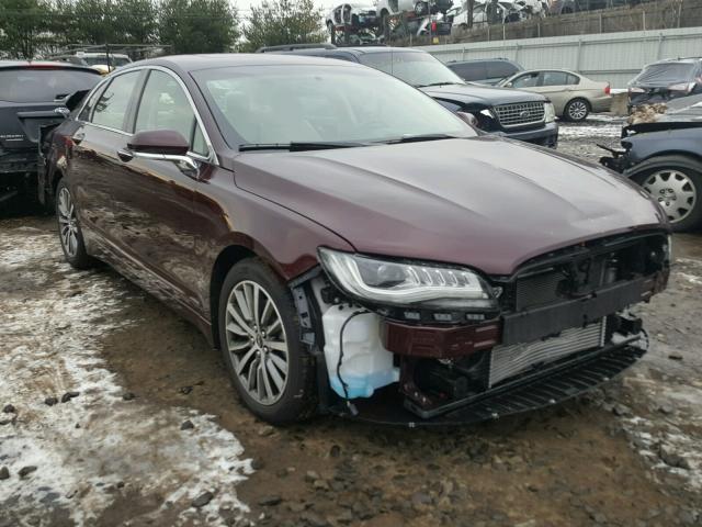 3LN6L5D98HR649253 - 2017 LINCOLN MKZ SELECT BURGUNDY photo 1