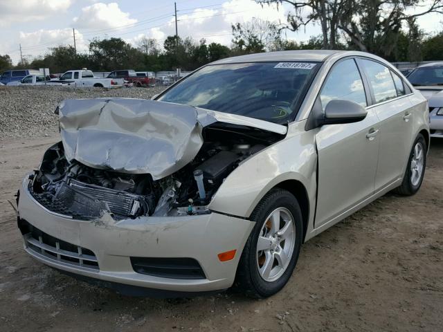 1G1PC5SBXD7239384 - 2013 CHEVROLET CRUZE LT BEIGE photo 2