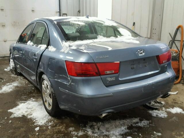 5NPET46F09H420048 - 2009 HYUNDAI SONATA GLS BLUE photo 3