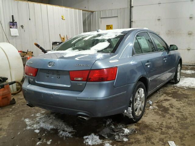 5NPET46F09H420048 - 2009 HYUNDAI SONATA GLS BLUE photo 4