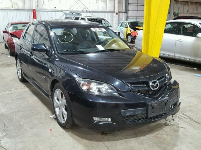 JM1BK343581166674 - 2008 MAZDA 3 HATCHBAC BLACK photo 1