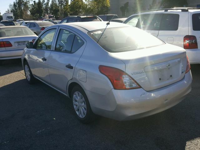 3N1CN7AP7CL925565 - 2012 NISSAN VERSA S SILVER photo 3