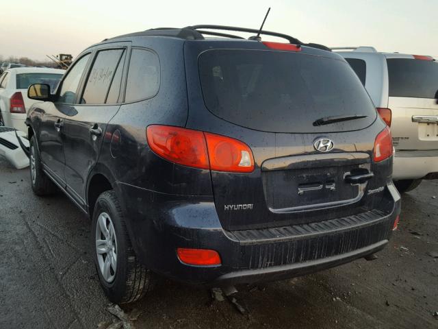 5NMSG13D29H307143 - 2009 HYUNDAI SANTA FE G BLUE photo 3