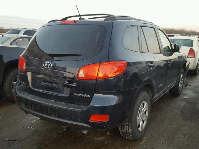 5NMSG13D29H307143 - 2009 HYUNDAI SANTA FE G BLUE photo 4