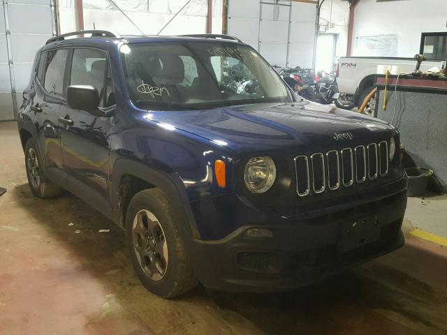 ZACCJAAB1HPF17555 - 2017 JEEP RENEGADE S BLUE photo 1