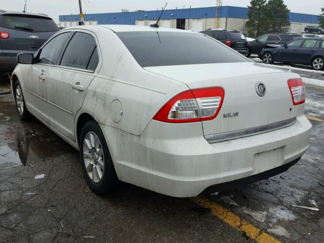 3MEHM07Z59R626070 - 2009 MERCURY MILAN WHITE photo 3