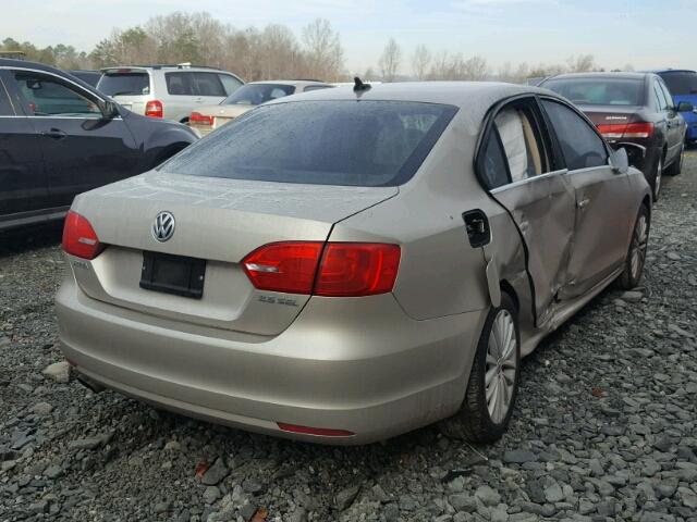 3VWLX7AJXDM274833 - 2013 VOLKSWAGEN JETTA SEL TAN photo 4