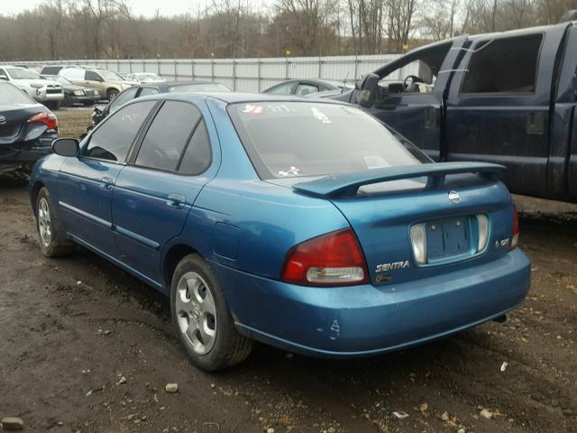 3N1CB51D23L787193 - 2003 NISSAN SENTRA XE BLUE photo 3