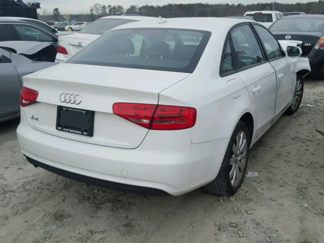 WAUAFAFL7EN025463 - 2014 AUDI A4 PREMIUM WHITE photo 4