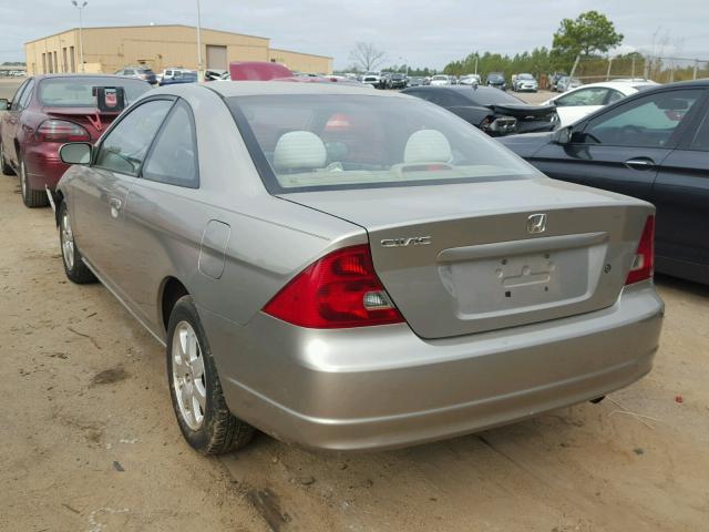 1HGEM22993L075303 - 2003 HONDA CIVIC EX BEIGE photo 3