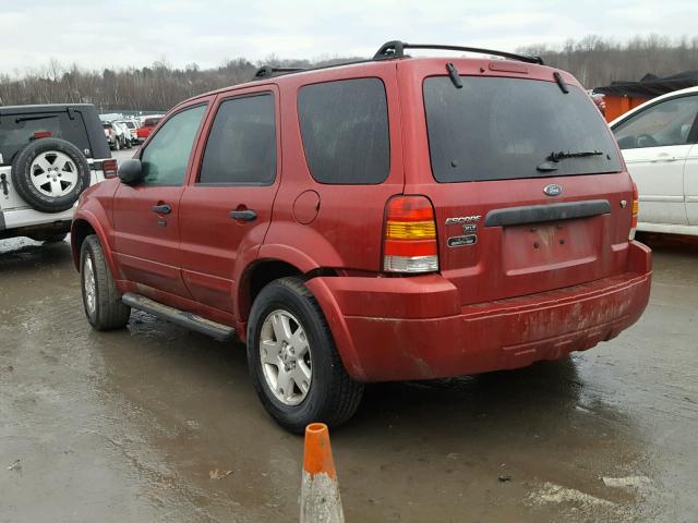 1FMYU93197KA21956 - 2007 FORD ESCAPE XLT RED photo 3