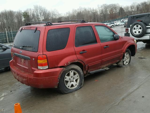 1FMYU93197KA21956 - 2007 FORD ESCAPE XLT RED photo 4