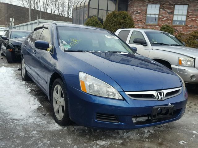 1HGCM65597A068215 - 2007 HONDA ACCORD EX BLUE photo 1