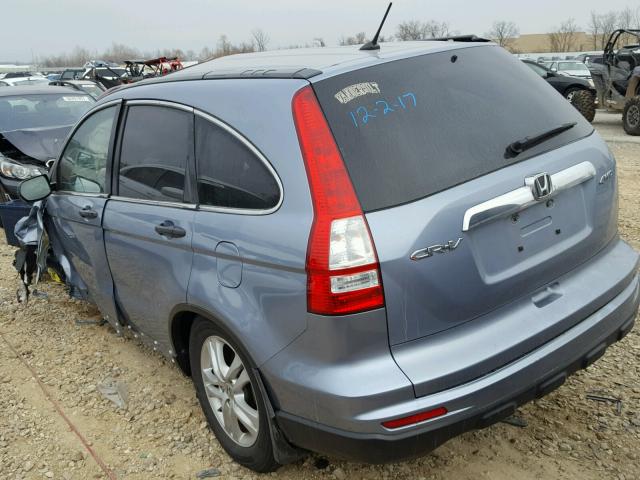 3CZRE4H5XAG707596 - 2010 HONDA CR-V EX BLUE photo 3