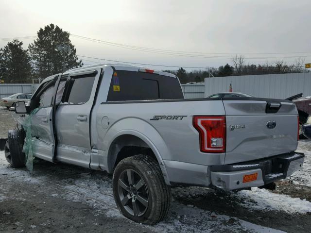 1FTEW1CP9GFB35102 - 2016 FORD F150 SUPER SILVER photo 3