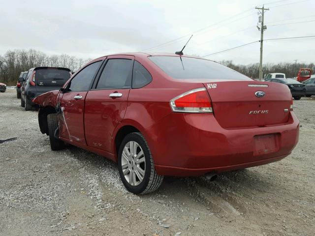 1FAHP37N19W155741 - 2009 FORD FOCUS SEL RED photo 3