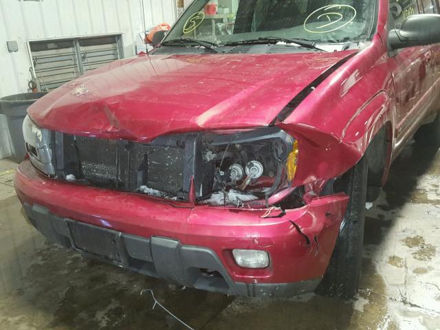 1GNDT13S242207714 - 2004 CHEVROLET TRAILBLAZE RED photo 9